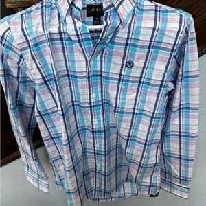 Ralph Lauren New With Tags Boys Size 16 Multicolor Plaid Button Down Shirt